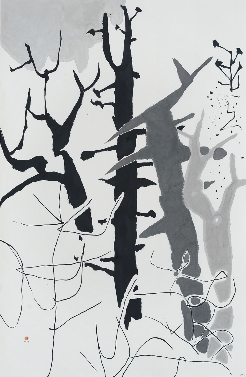 장병언, structure landscape 103, ink_on_paper, painting, 2026